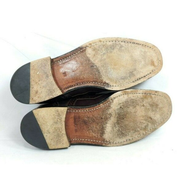 Mezlan Cap Toe Brogue Derby Marque Men's Size 9 Brown Leather Lace Up - Picture 8 of 8